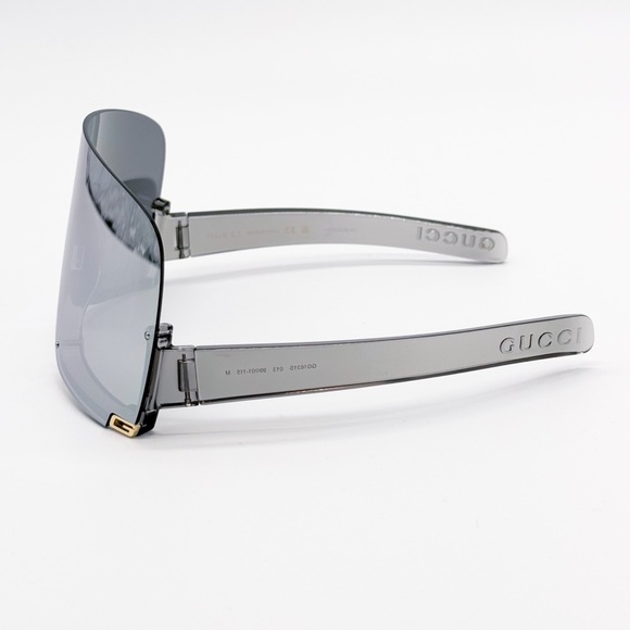 NEW GG1631S 013 GUCCI GREY SHIELD UNISEX SUNGLASSES GG 1631S 013 GUCCI EYEWEAR - Picture 8 of 12